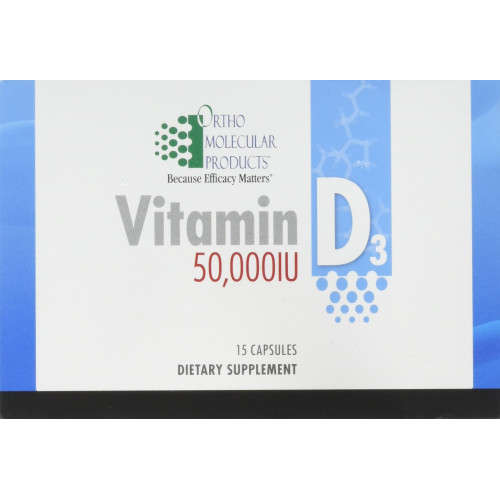 Ortho Molecular, Vitamin D3 50 000IU, 15 ct