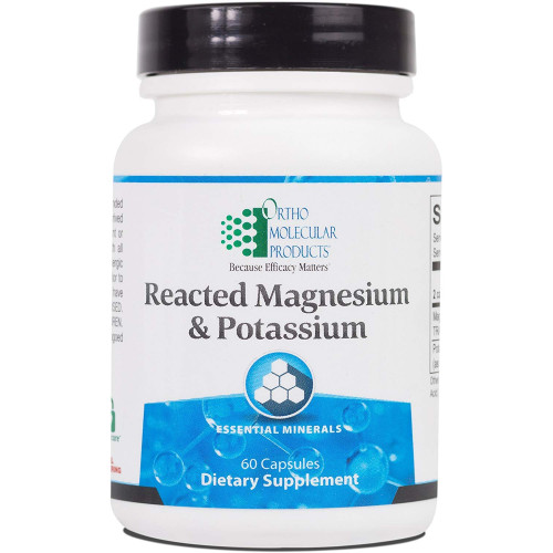 Ortho Molecular, Reacted Magnesium &Potassium, 60Caps