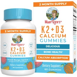 MaryRuth Organics Calcium with D3 & K2 Gummies | 60 Count